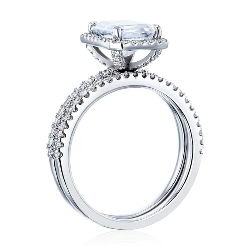 Annello by Kobelli 14k Gold Rhona Forever One Moissanite Bridal Set (DEF/VS, DEF/VS)