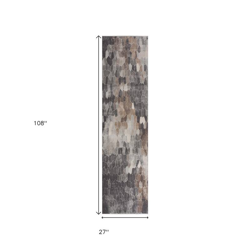 HomeRoots Cobblestone Transitional Square Area Rug