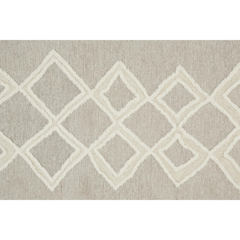 Grand Bazaar Elika Hand Tufted Geometric Transitional Area Rug