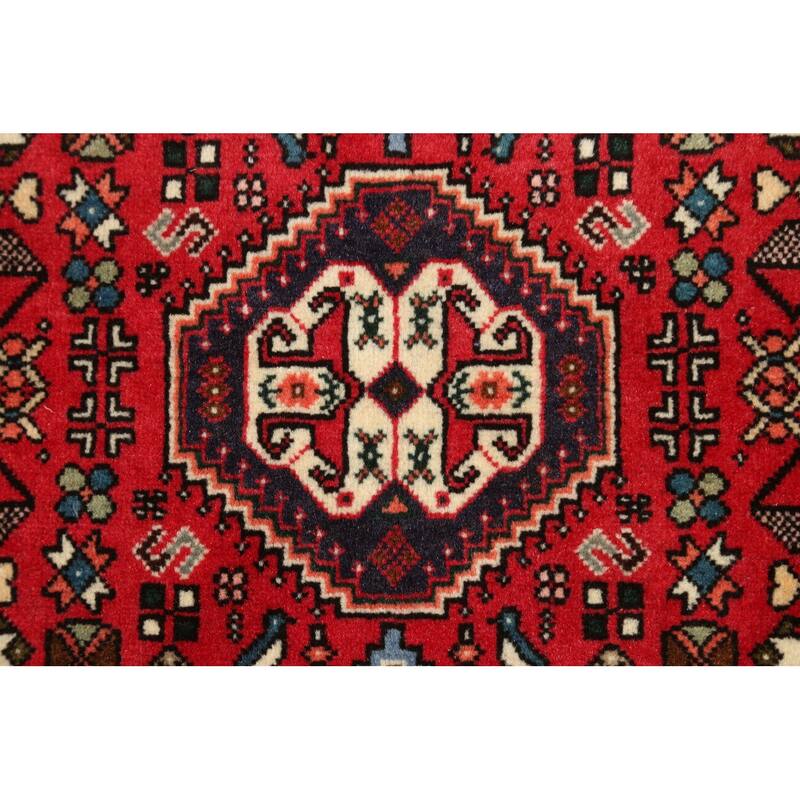 Vegetable Dye Tribal Abadeh Persian Area Rug Hand-knotted Wool Carpet - 3'4" x 5'0"