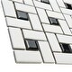 preview thumbnail 5 of 5, Merola Tile Spiral Black and White 12.5" x 12.5" Porcelain Mosaic Tile