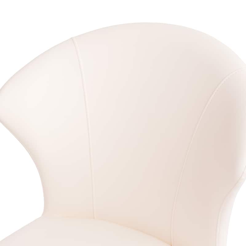 Set of 2 Modern PU Leather Upholstered Dining Chairs Kitchen Chairs with Solid Wood Legs- 20.08"W