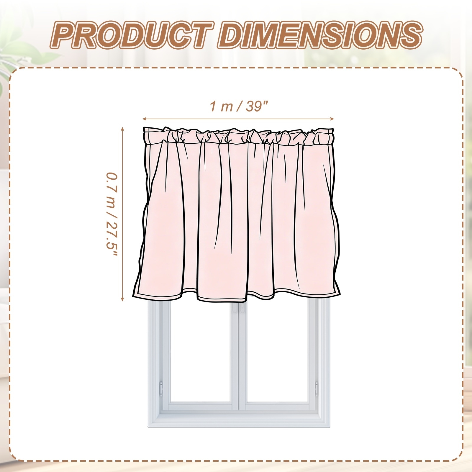 1 Panel Curtain Valances, Pure White