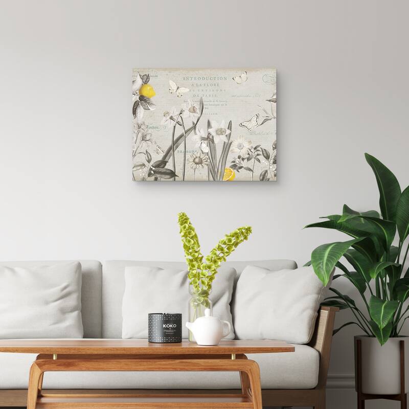 Citron Curiosities I by Katie Pertiet Canvas Art Print