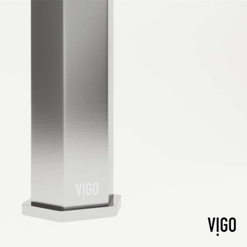 VIGO Nova 8" H Button Operated Single Hole Bathroom Faucet