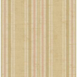 Seabrook Designs Noelle Linen Stripe Unpasted Wallpaper