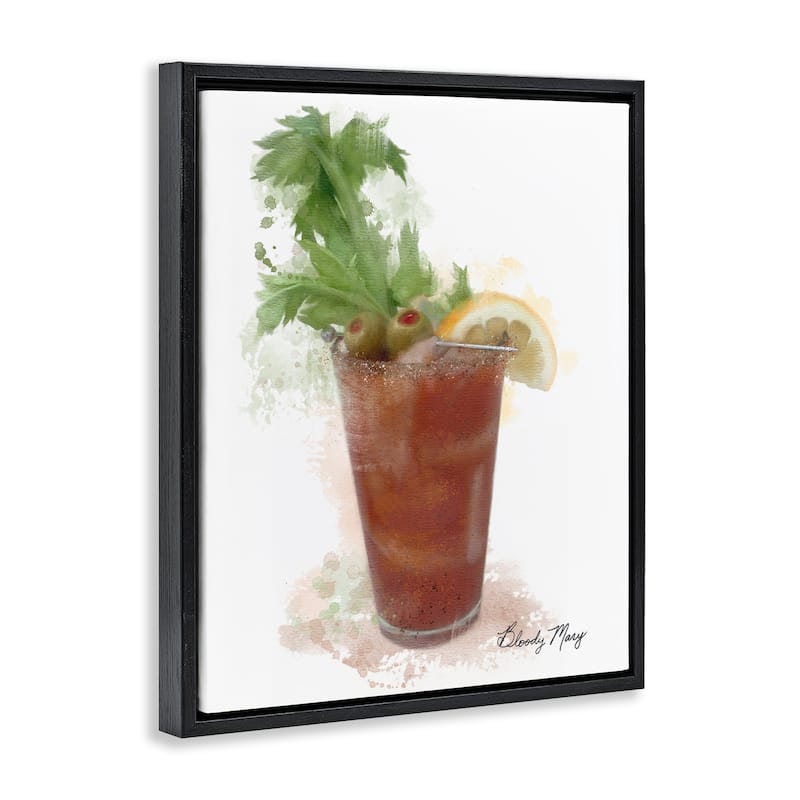 Stupell Modern Bloody Mary Framed Floater Canvas Wall Art Design By Matthew Piotrowicz