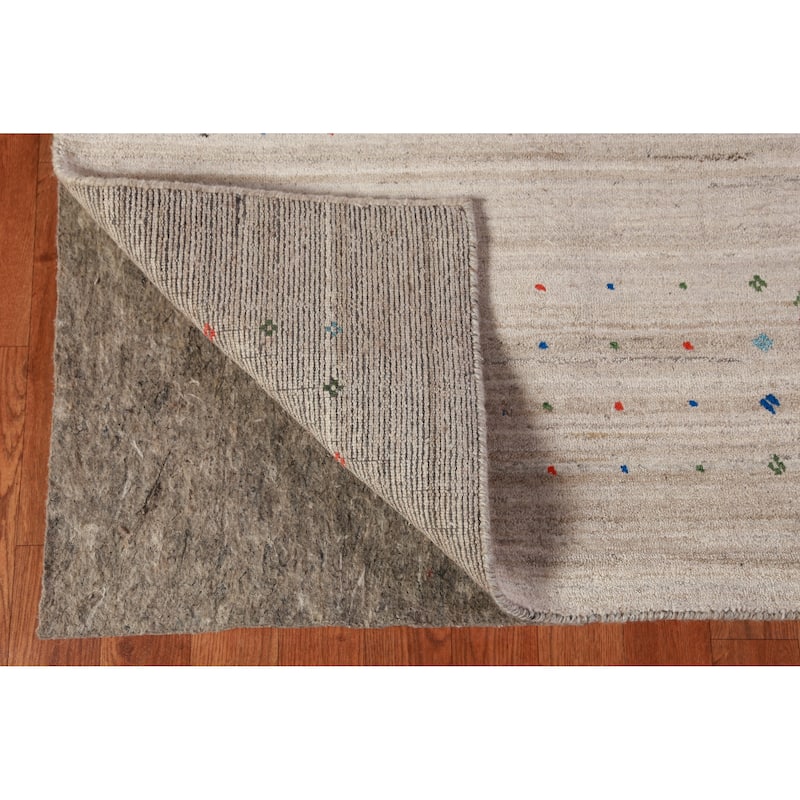 Tribal Gabbeh Oriental Area Rug Hand-Knotted Wool Carpet - 5'9"x 9'0"