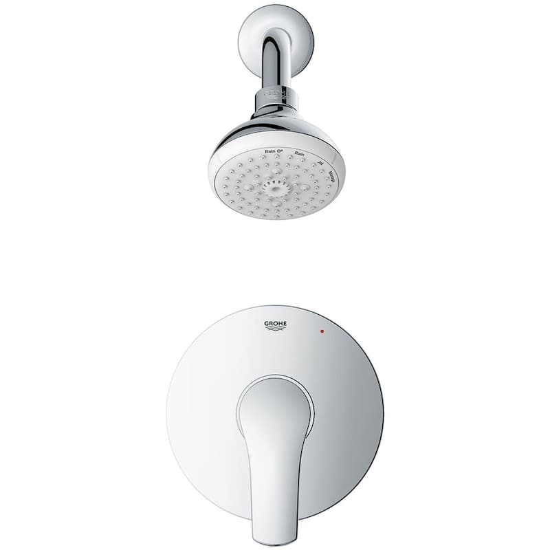 Grohe 10 252 1 Eurosmart Shower Only Trim Package with 1.75 GPM Multi - Starlight Chrome