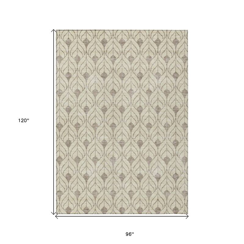 HomeRoots Geometric Transitional Rectangle Outdoor Rug