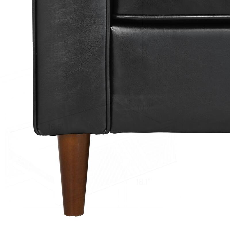 Comfortable Mid-Century Modern 3-Seat Sofa with Stylish Detailing for Home