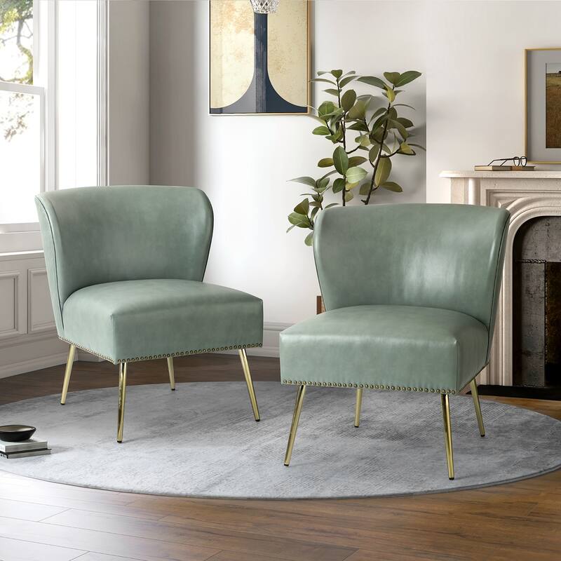 Anna Side Chair with Nailhead Trim Set of 2
