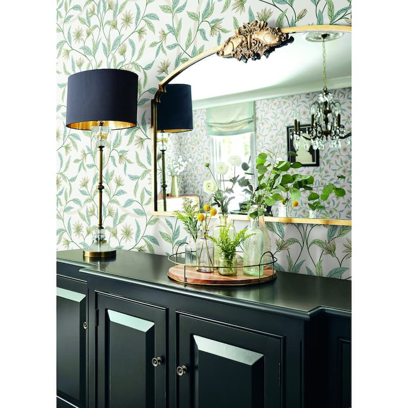 Norwalk Jasmine 27 in. x 27 ft. = 60.75 sq. ft Wallpaper Roll