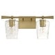 preview thumbnail 1 of 8, Quorum International 5204-2 Cassini 2 Light 19" Wide Vanity Light Aged Brass