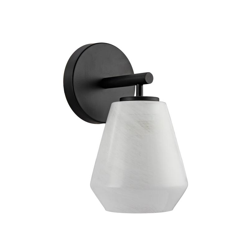 Artcraft Brooke 1-Light Wall Sconce - Wispy White Glassware Shade