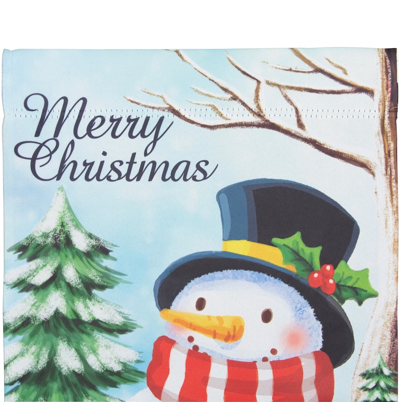 Merry Christmas and Snowman Outdoor House Flag 28" x 40"