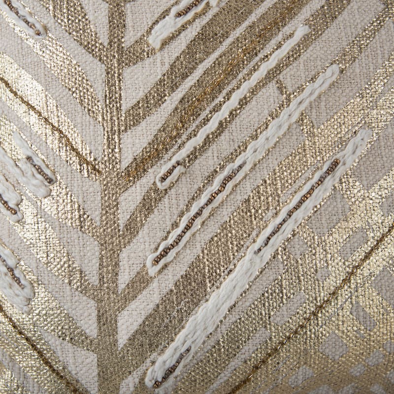 Rizzy Home Botanical Embroidered Throw Pillow, 18-inch