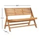 preview thumbnail 3 of 3, SAFAVIEH Outdoor Luca Folding Bench - 48" x 23.6" x 31.5"