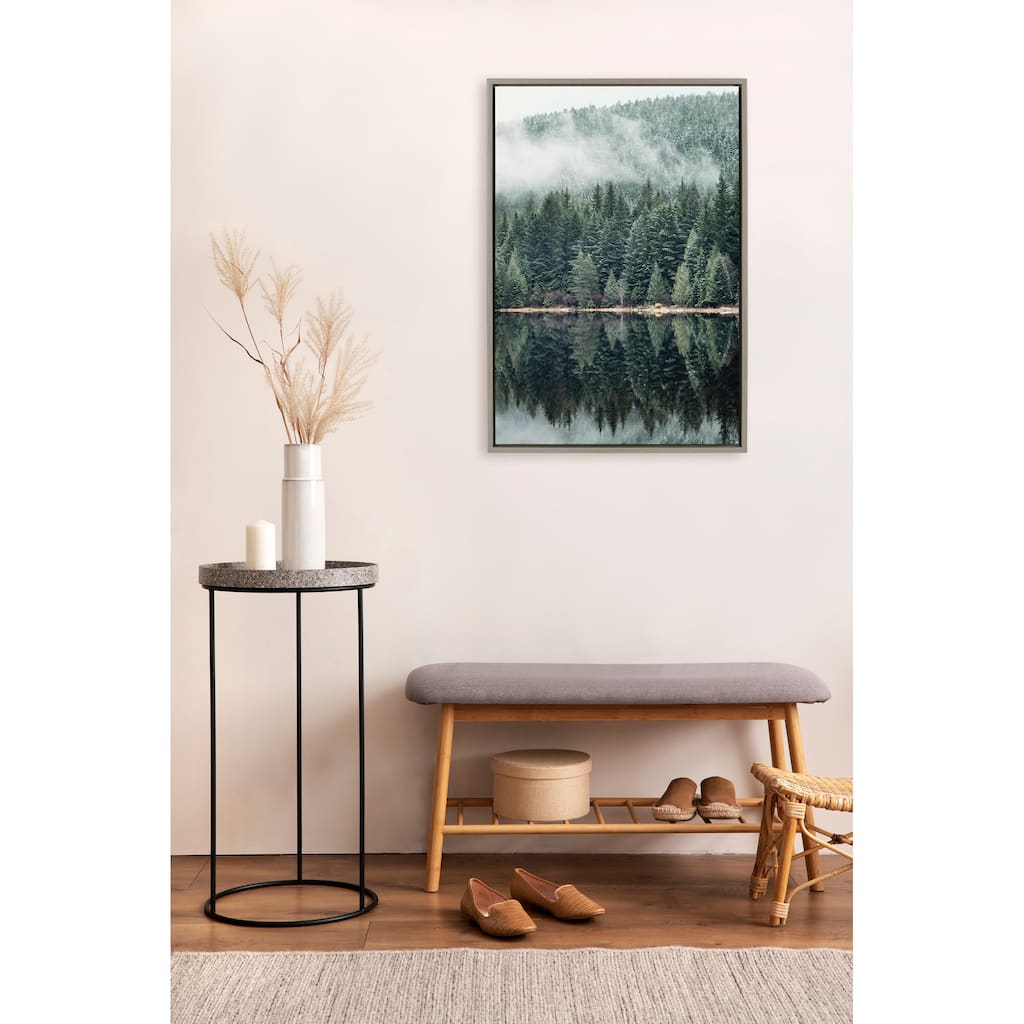 Kate and Laurel Sylvie Evergreen Reflections Framed Canvas by Emiko and Mark Franzen of F2Images