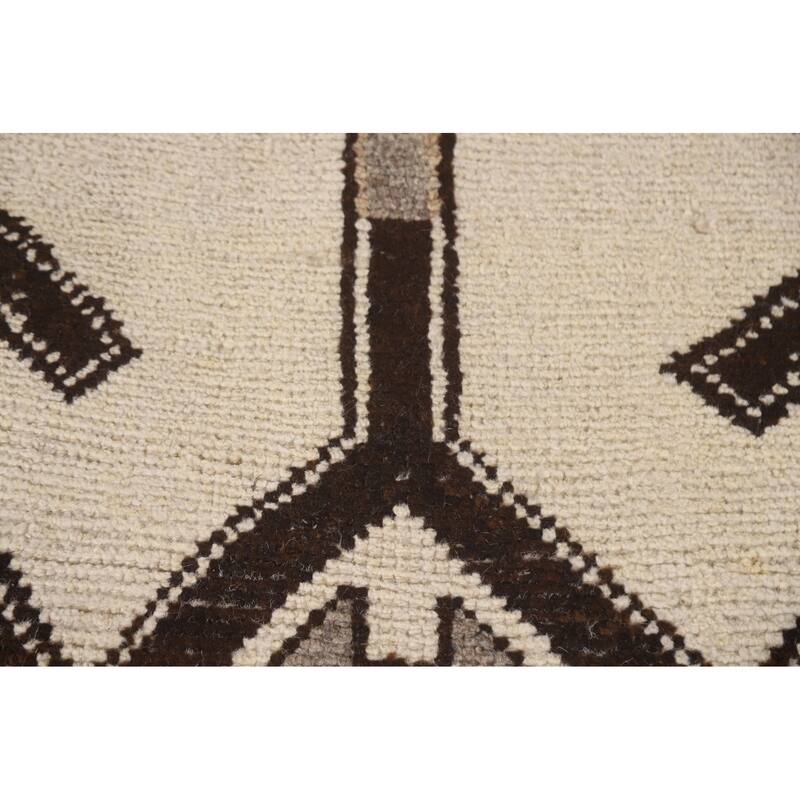 Anatolian Tribal Oriental Runner Rug Handmade Wool Carpet - 3'7"x 11'7"