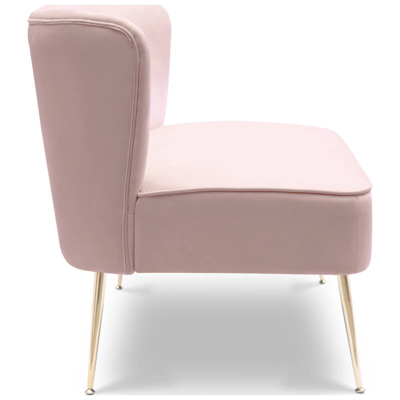 Farrah Upholstered Velvet Polyester Living Room Set With 25 inch Accent Chairs (3-Piece)