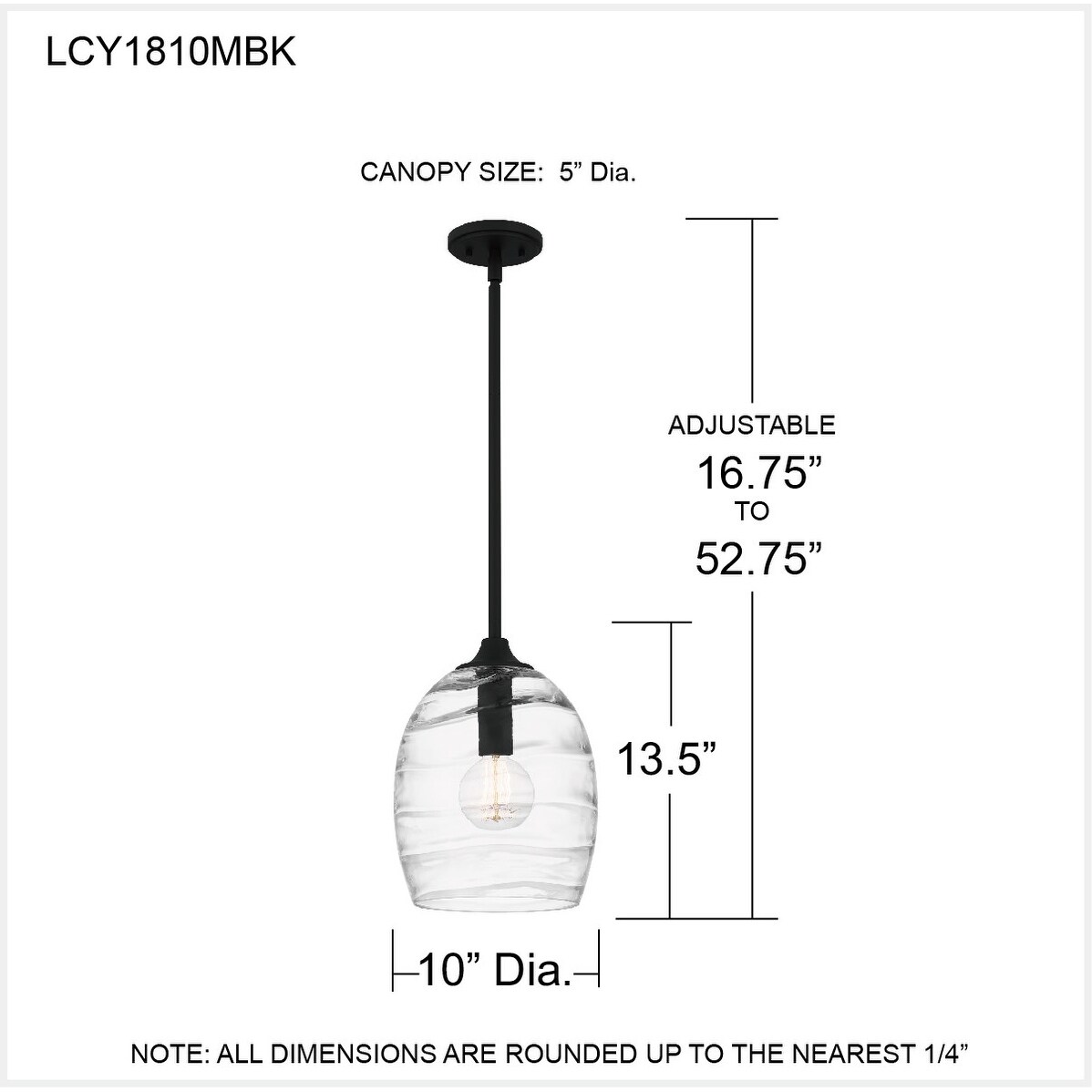 Lucy 1-Light Matte Black Pendant Light - Overstock - 41126616