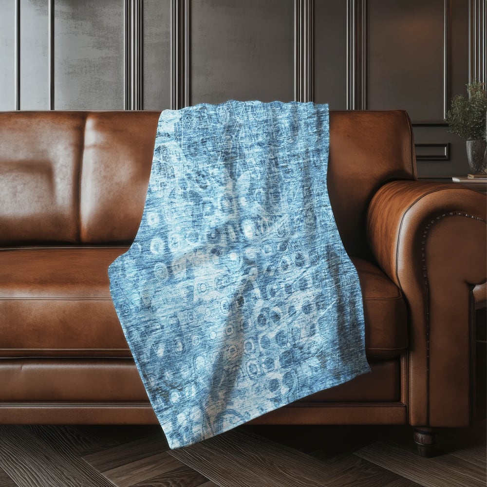 Premium Machine Washable Modern Prints Sherpa Throw Blanket