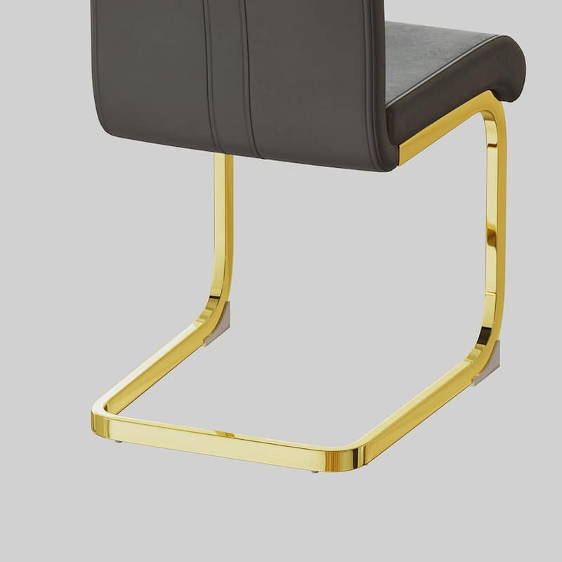 2PCS PU Dining Side Chair