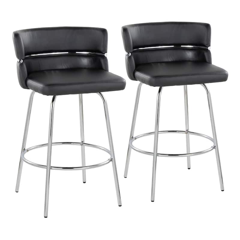 Silver Orchid Lena 26" Fixed-Height Counter Stool (Set of 2)