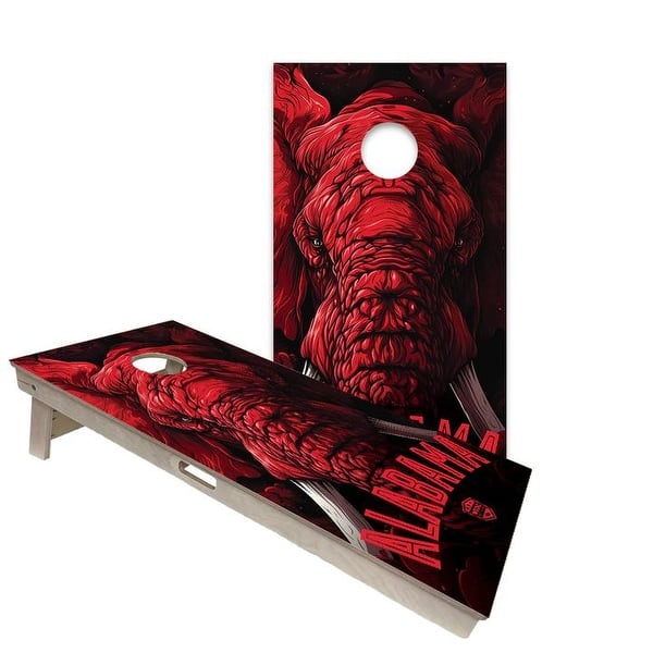 slide 2 of 6, Alabama Crimson Tide Regulation 2x4 Cornhole Board Set All-Weather - Include Carrying Case