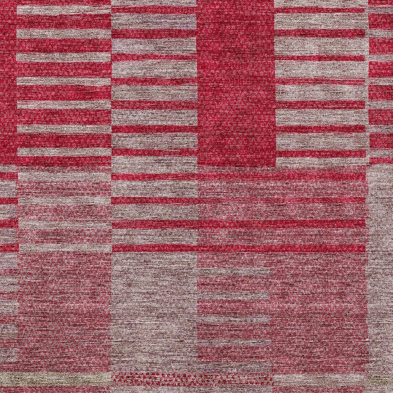 HomeRoots Striped Modern Rectangle Outdoor Rug