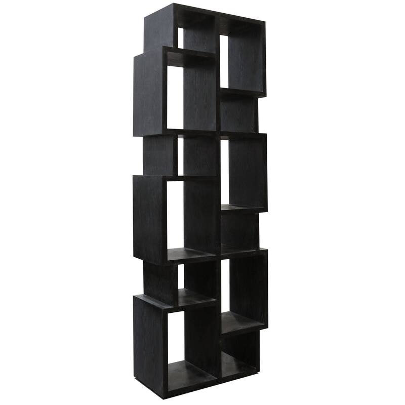 Harp & Finial - Warrington Bookcase - Black Finish On Hardwood