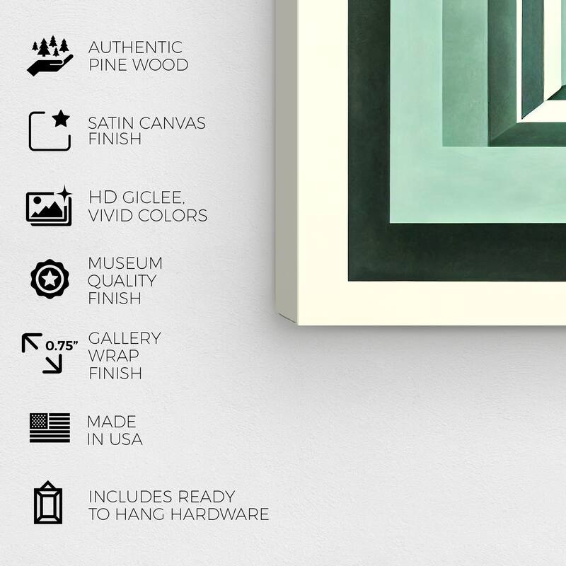 Wynwood Studio Abstract Smells like mint Green and Cream White Modern & Contemporary Wall Art Canvas Print