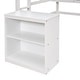 preview thumbnail 12 of 37, Kids Twin Loft Bed with Desk, Cabinet and Writing Board, Guardrails