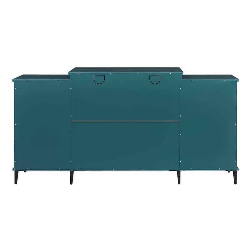 Modern Teal Blue TV Stand and Buffet Sideboard