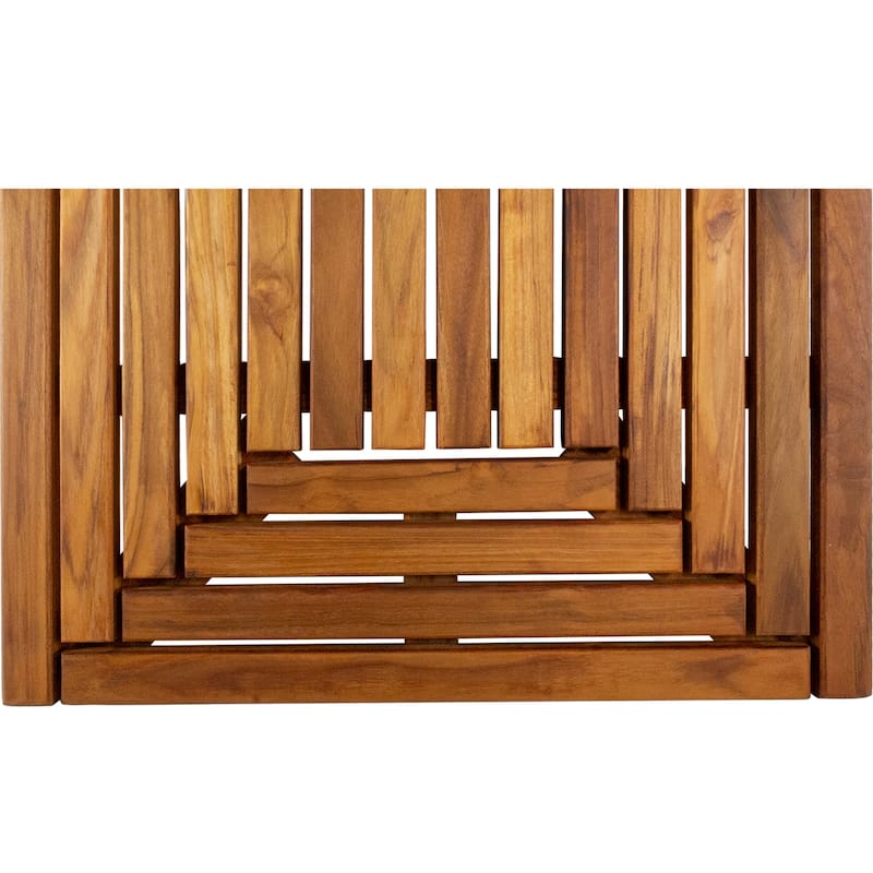 Nordic Style Teak Oiled Double Framed Shower/Bath Mat 39" x 19"