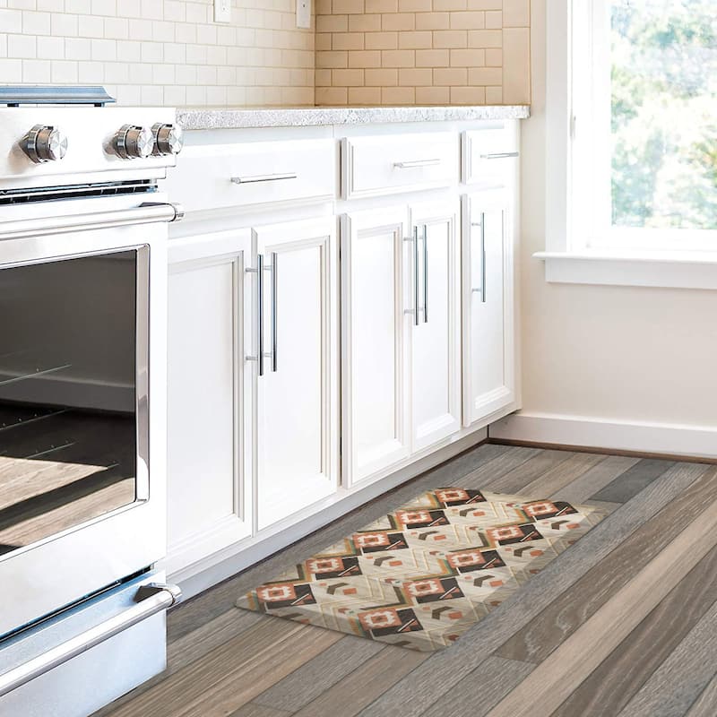 Laural Home Natural Lodge 20" x 30" Kitchen Mat - 20" x 30" - 20" x 30" - Off-white