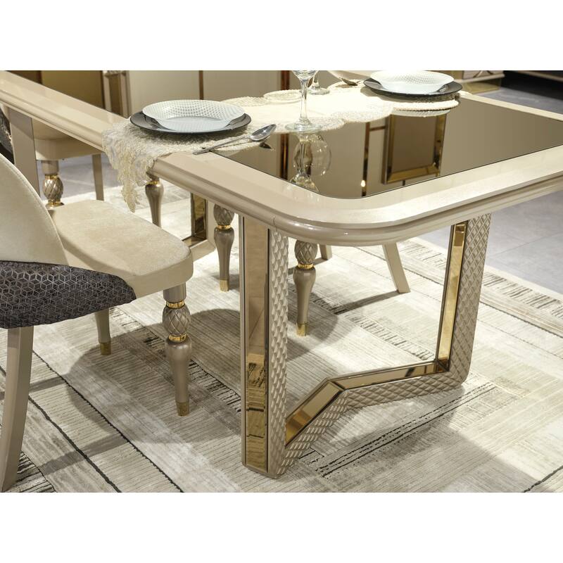Madrid Modern Dining Room Table And 6 Dining Room Chairs Set