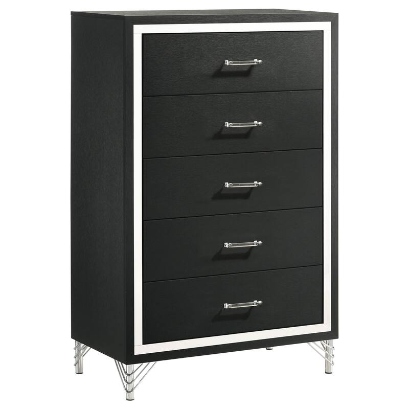 Lucia Bedroom Set Grey and Black