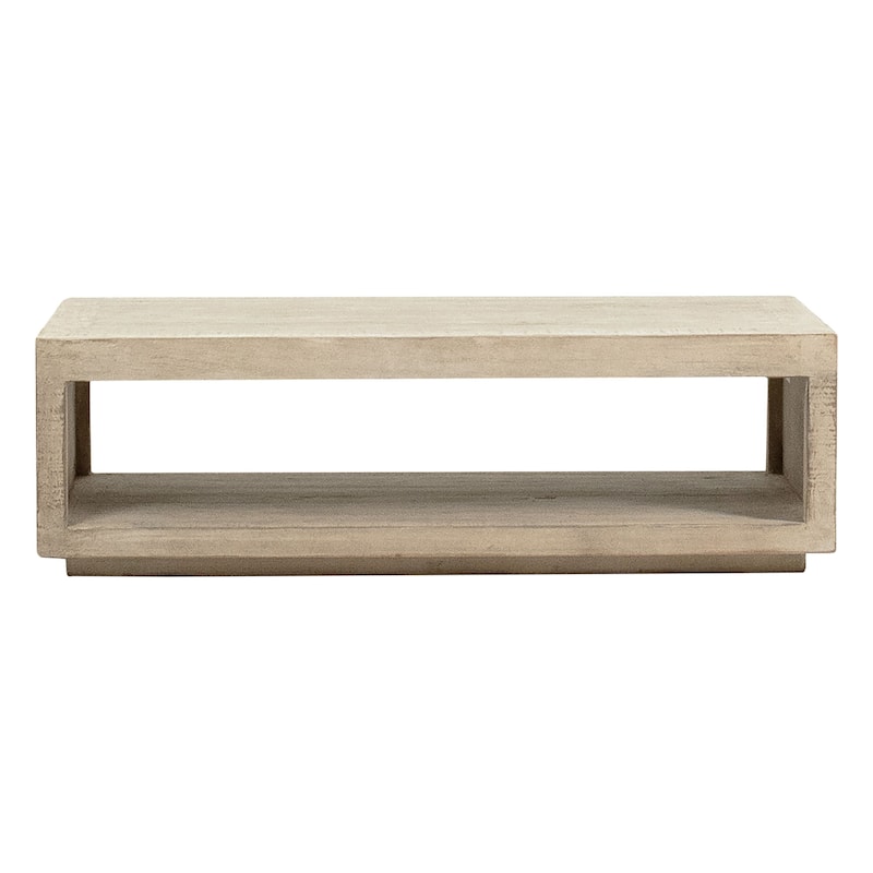Stark Rectangular Reclaimed Pine Coffee Table, Light Brown
