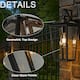 Modern Matte Black Outdoor Wall Lantern with Clear Tempered Glass Open Bottom Design Exterior Light Fixture for Entryway