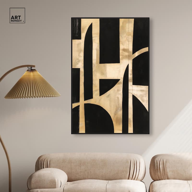 Noir and Gold II Canvas by Art Remedy