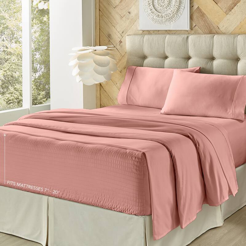 Royal Court Royal Fit Plush Microfiber 4 Piece Bed Sheet Set