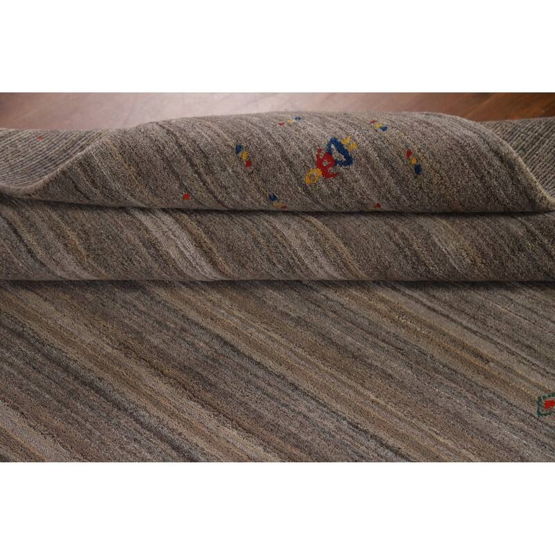 Hand Knotted Oriental 100% Wool Carpet Tribal Tribal Multi-Colored Gabbeh Area Rug - 8' 1'' X 5' 2''