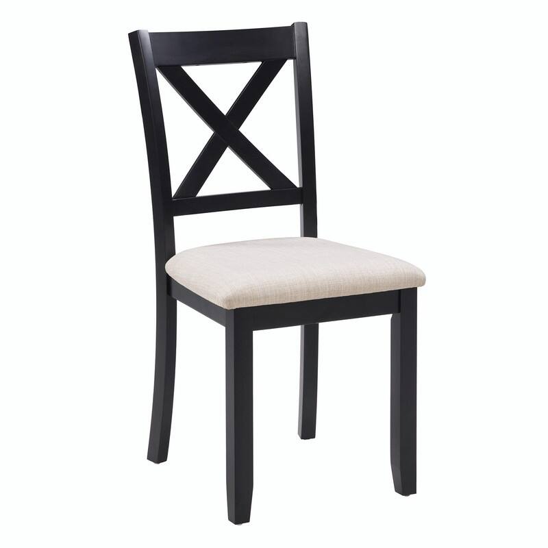 Wooden Dining Chairs Set of 4, Upholstered Kitchen & Dining Room Side Chairs with Padded Seat for Living Room