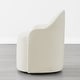 preview thumbnail 6 of 12, Modern Swivel Dining Chair with Hidden Wheels & Arm