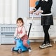 preview thumbnail 2 of 6, 3-in-1 Kids Push Rider, Scooter, and Sliding Walker with Adjustable Handlebar and Storage Seat for Boys and Girls - Blue