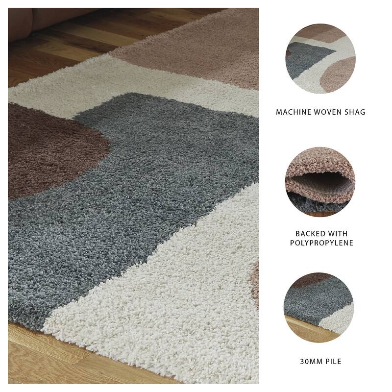 Signature Design by Ashley Flynnwick Beige/Brown 8' x 10' Rug - 94.48" W x 120.1" D x 1.18" H