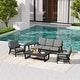 preview thumbnail 75 of 99, 5-Piece Teak Outdoor Conversation Set with Tables.