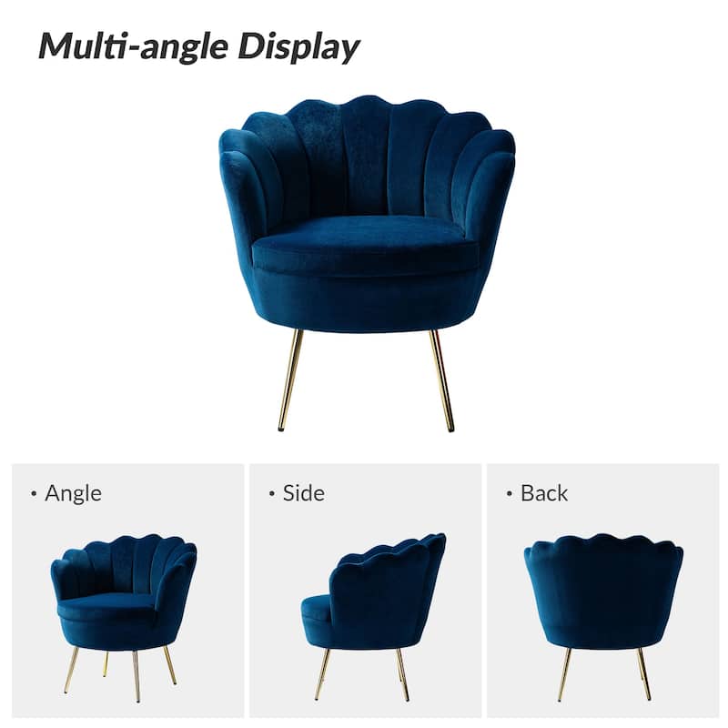 Xabier Cute Modern Upholstered Barrel Chair Accent Chair with Tufted Back by HULALA HOME